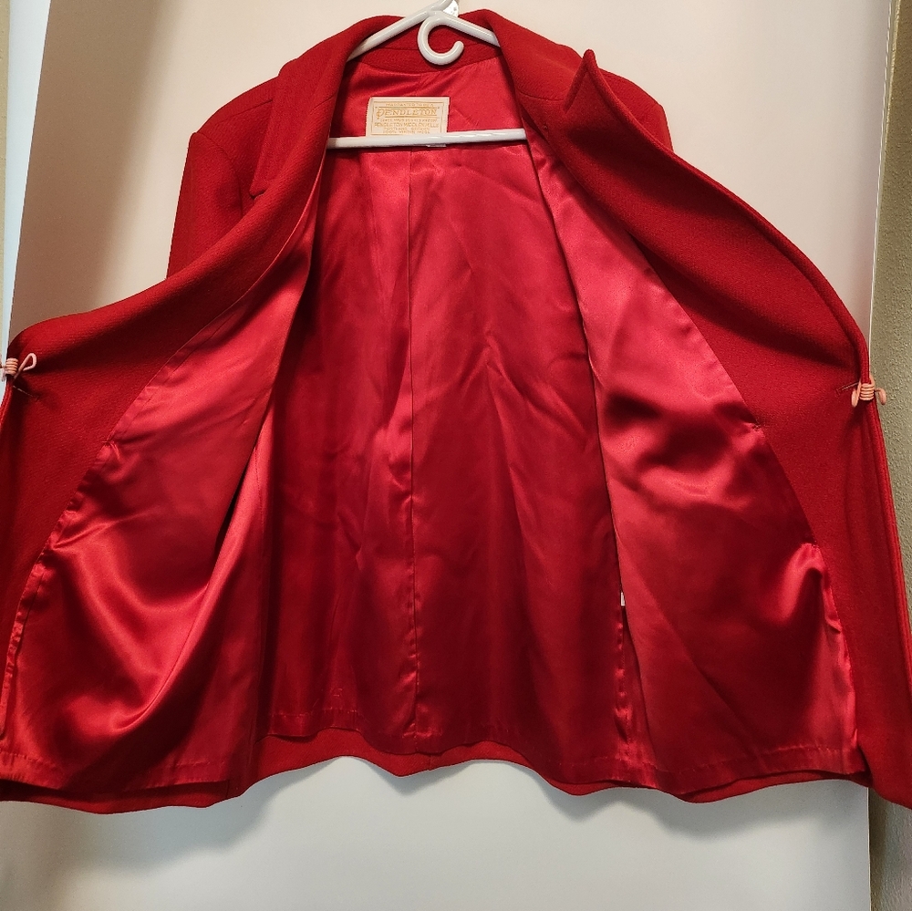 Pendleton Red, Wool Coat - Picture 4 of 4